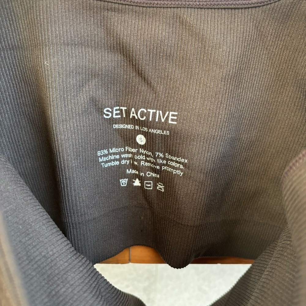 SET ACTIVE Ribbed Sport Bra, Size‎ S - Picture 4 of 5